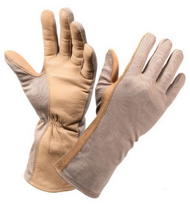 Military Style Nomex Flight Gloves Sand