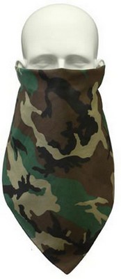 Camo Bandana Face Mask Woodland Camouflage