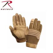 Military Coyote Brown Padded Knuckle Gloves