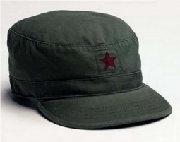 Military Caps Vintage Olive Drab W/Star Military Fatigue Cap
