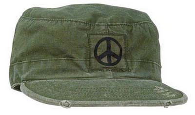 Vintage Fatigue Caps Vintage Peace Sign Cap