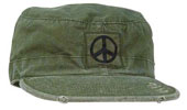 Vintage Fatigue Caps Vintage Peace Sign Cap