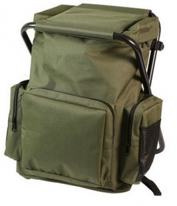 Campers Backpack & Stool Combination Olive Drab