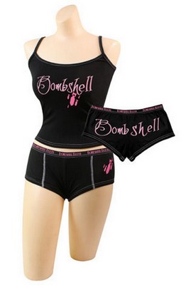 Women's Bombshell Booty Shorts Black/Pink