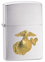 Military Crest Zippo&reg; Lighters Marine Globe and Anchor