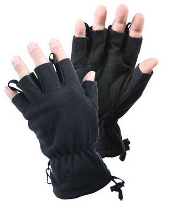 Fingerless Gloves Fleece Gloves Black