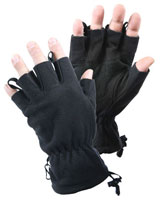 Fingerless Gloves Fleece Gloves Black