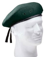 Military G.I. Style Wool Berets - Green