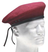 Military G.I. Style Wool Berets - Maroon