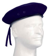 Military G.I. Style Wool Berets - Navy Blue