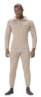 Gi Plus Polypropylene Thermal Zip Shirt Sand