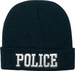 Police Cap Police Logo Knit Watch Cap