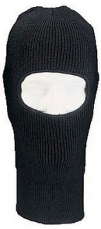 Military Wintuck One Hole Face Masks - Black Mask