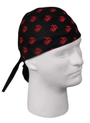 Marines Globe And Anchor Headwraps Black/Red