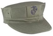 Marine Corps Military Caps With Emblem - Olive Drab Cap