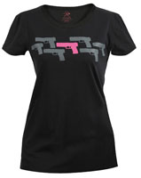 Pink Guns Women's Babydoll T-Shirts
