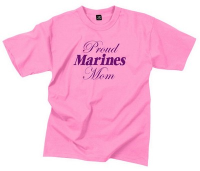 Proud Marines Mom T-Shirts Pink Shirt