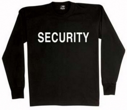 Security Shirts Black Long Sleeve Security Tee 3XL