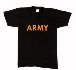 Army T-Shirts Black W/Gold Army Logo Shirt