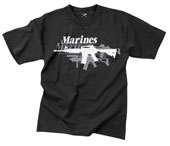 Marines T-Shirts Marines Guns T Black