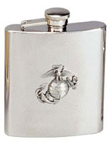 Marine Corps Logo Flasks - Stainless Steel