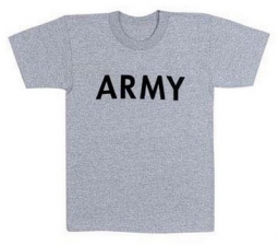Kids Military Army Logo T-Shirts - Grey Physical Training Shirt