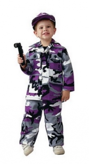 Kids Violet Camouflage Pants - Boys Fatigues (BDU)