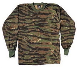 Camouflage T-Shirts Tiger Stripe Camo Long Sleeve Shirt 3XL