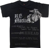 Military T-Shirts Retro Military US Marines Tee