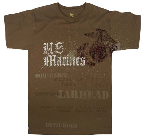 Vintage Military Shirts US Marines Retro T-Shirt