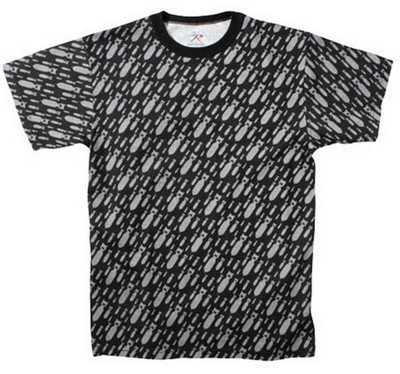 Men's Bombs Print Military Fashion T-Shirts 3XL