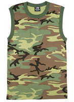 Camouflage Muscle T-Shirts - Woodland Camo Shirt
