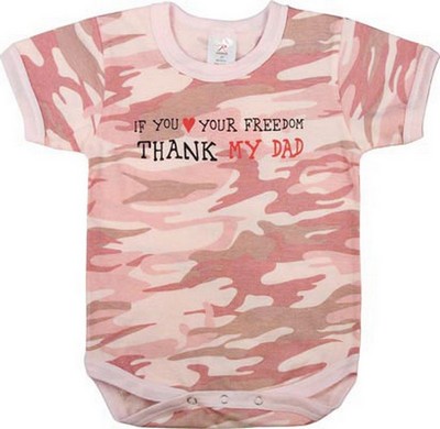 Baby Camouflage Crawler Pink Camo Soldier's Baby Romper