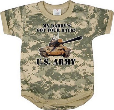 Infant's Camouflage Crawlers Camo Soldier's Child Crawler