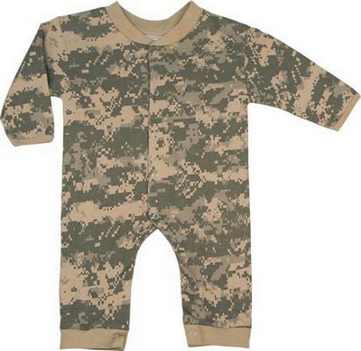 Baby Camouflage Rompers Digital Camouflage Long Sleeve Romper