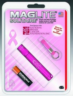 Maglite Pink Breast Cancer Awareness Solitaire Flashlight