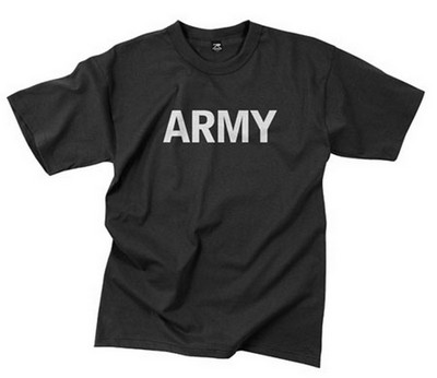 Black Army Logo Military Training T-Shirts