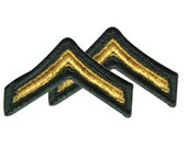 US Army Private Rank Patches Standard