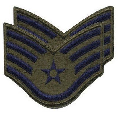US Air Force Staff Sergeant Rank Patch Set