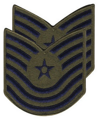 USAF Master Sergreant Patches 1986-1992 Olive