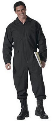 Military Flightsuits - Black Air Force Style Flightsuit 4XL