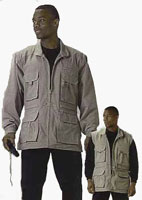 Safari Vests Convertible Jacket/Vest - Khaki 2XL