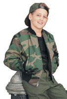 Kids Camouflage Tanker Jackets Camo Childs Size 10