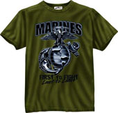 Military Shirts Marines First To Fight Graphic Shirt