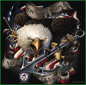 Military T-Shirts Black Ink US Navy Eagle Shirt