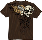 Military Airborne Death Skull Wing Shirt