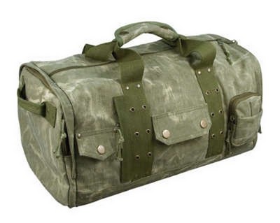 Stone Washed Olive Drab Heavyweight Travel Bag