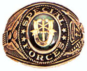 Military Rings Deluxe Engraved Gold Electroplate Special Forces