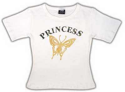 Girls Camo Princess Butterfly T-Shirt Medium