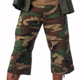 Camouflage Pants Woodland Camouflage Capri Pants